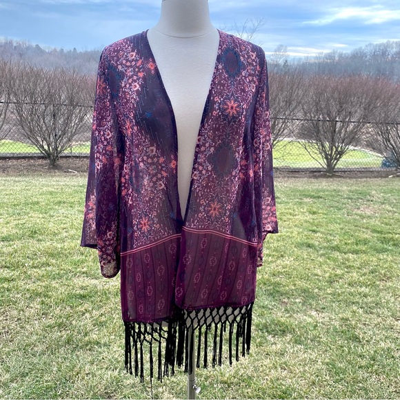 Garage Boho Style Kimono Tassel Fringe - Picture 2 of 13
